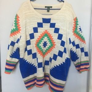 Ralph Lauren Geometric // Tribal Pattern Sweater